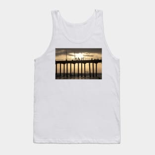 Huntington Beach Pier and Oil Rigs Tank Top